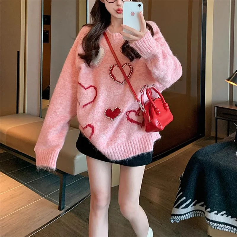 الخريف الشتاء المرأة محبوك سترة غير بالمنز الراقية أعلى جولة Ne Long Sve العادية رقيقة طاقم Ne سترة