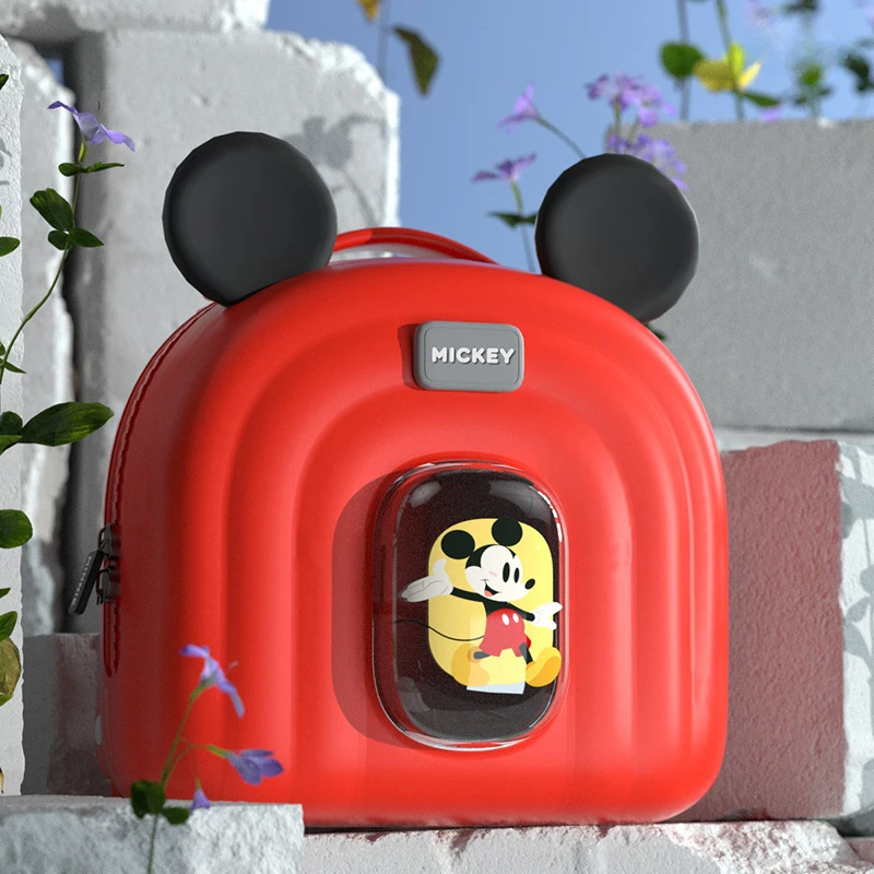 Disney Children Backpack Mickey Minnie Kindergarten Schoolbag Kawaii Outdoor Travel Bag EVA Waterproof Zipper Storage Backpack