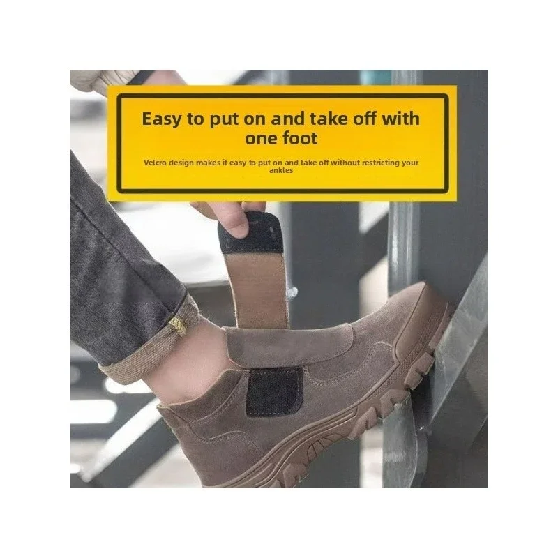 All Season Safety Shoes Steel Toe Anti Smash Puncture Proof Breathable Slip Resistant Welding Work Boots