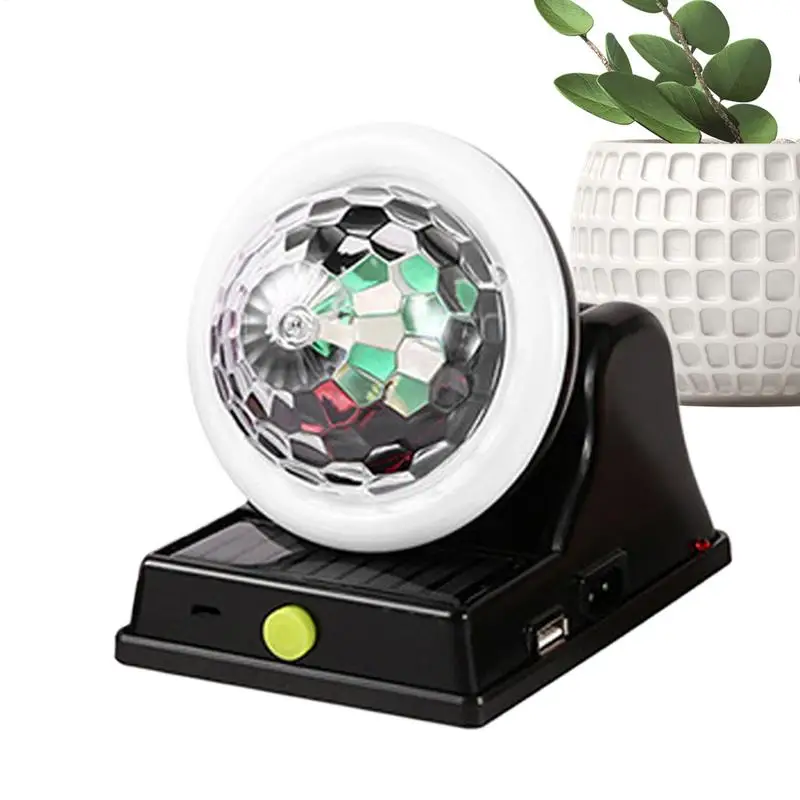 Solar Powered Disco Light Creative Terrace Colorful Lamp Solar Charging Colorful Ball RGB Atmosphere Light for Garden Wedding