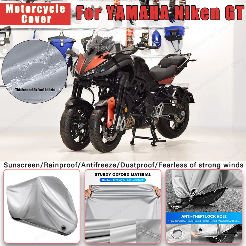 

For YAMAHA Niken GT No Ear Motorcycle Cover - Outdoor Full Body Protection, Waterproof Dustproof Sunscreen Moto Accessories
