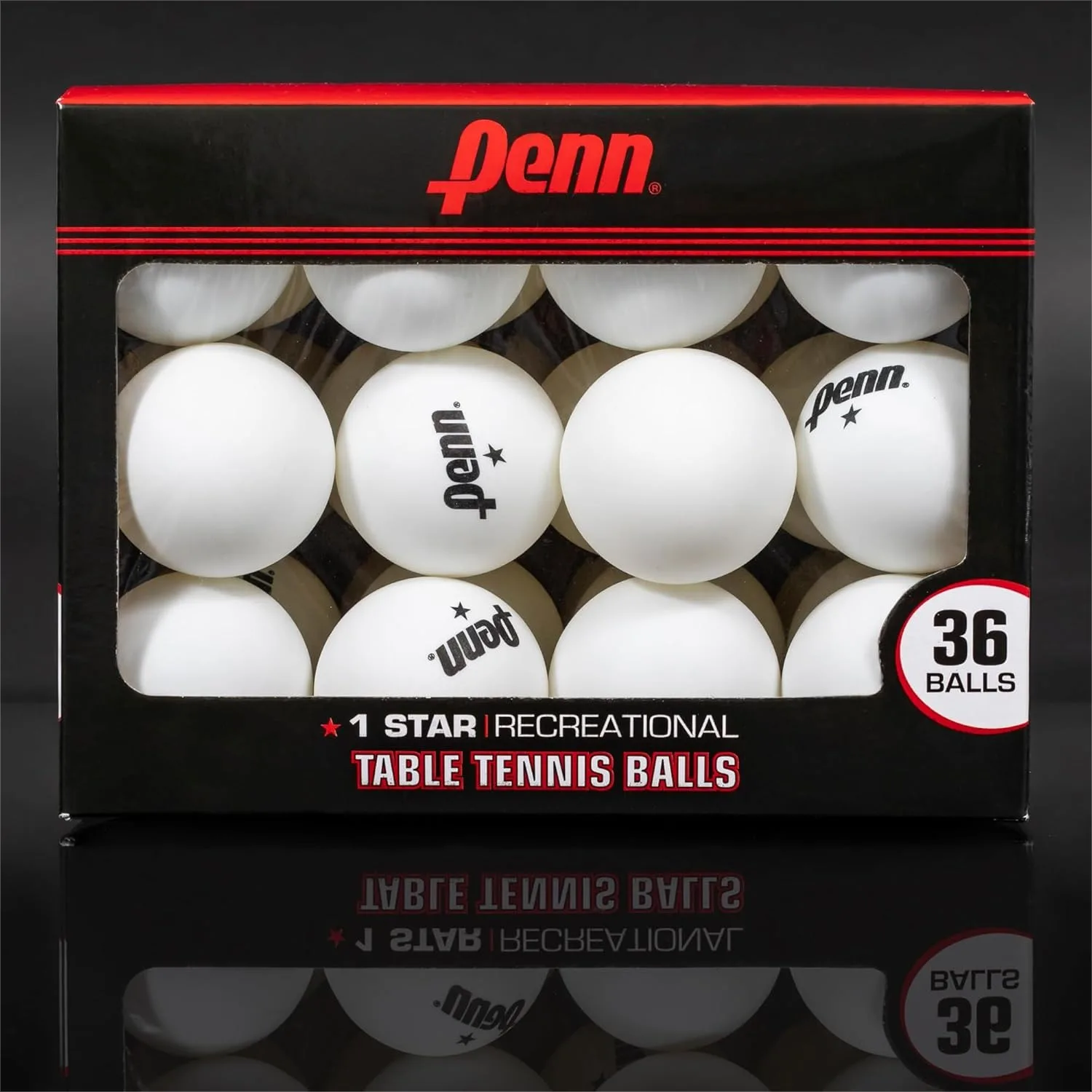 

36-Pack 40mm 1-Star White Ping Pong Balls for Tournament Play with Consistent Bounce