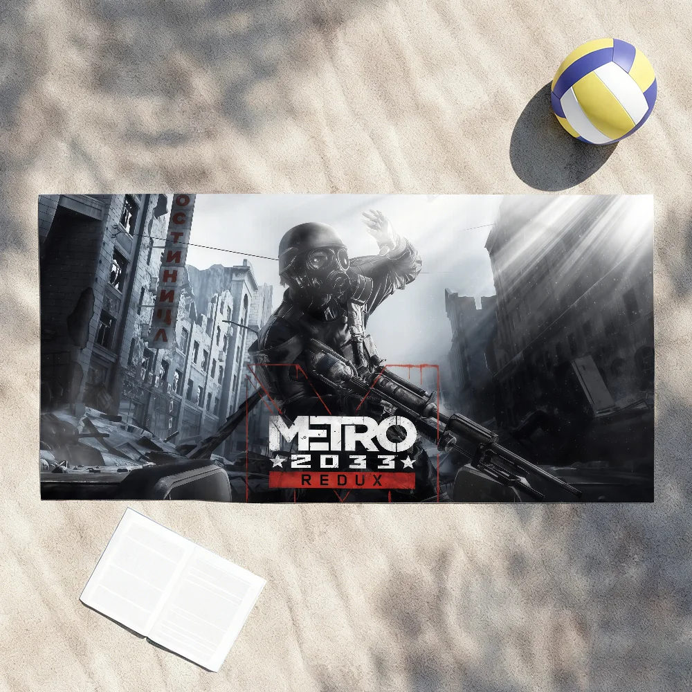 Game M-Metro 2033 Exodus Towel Soft Lightweight Anti-Sand Large Beach Towel Quick-Drying Bath Sports Family