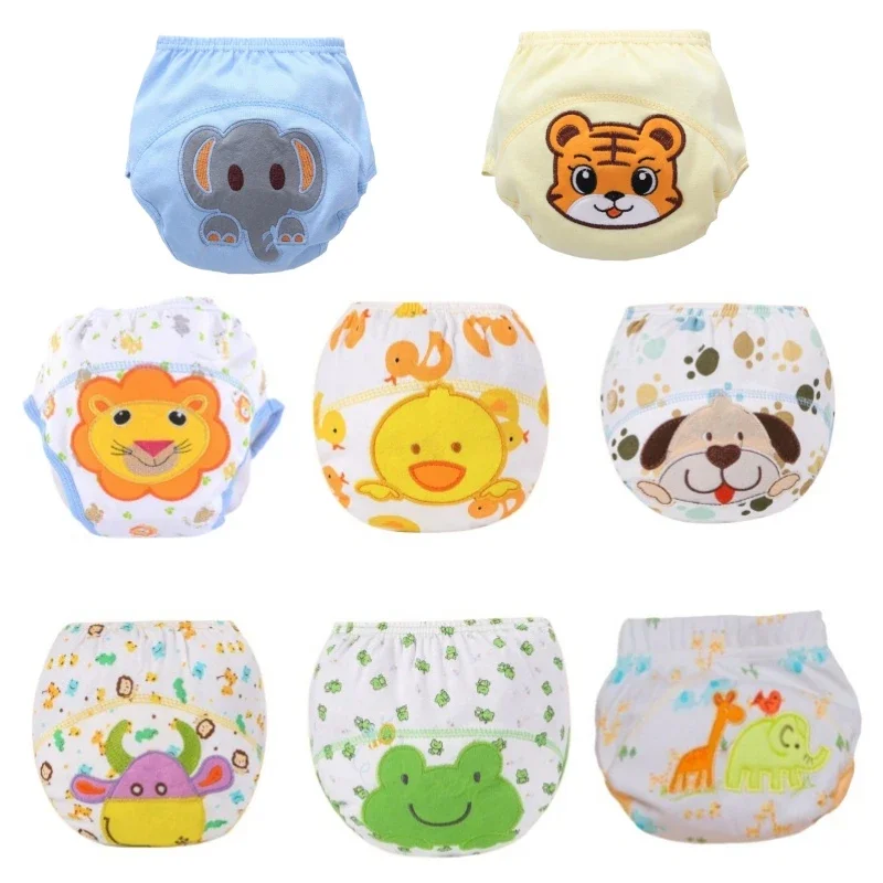 

8PC Baby Training Pants New Children Study Diaper Underwear Infant Learning Panties Newborn Cartoon Diapers