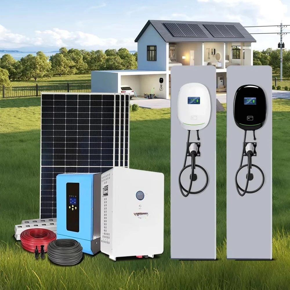 Complete Solar Energy System for Home Complete Solar Kit with Photovoltaic Panel System Type 2 Solar Charging Pile EV