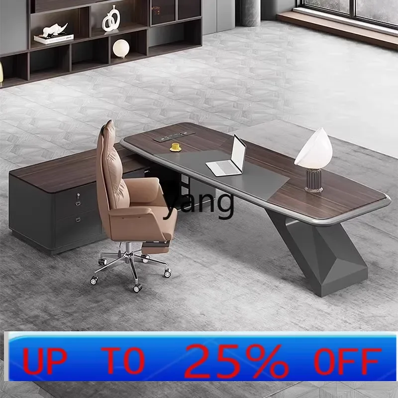 

LMM Modern Simple Boss Desk Supervisor Desk Single Combination Office Desk and Chair