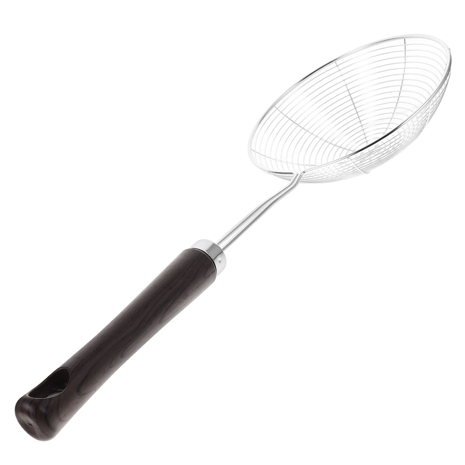 

Stainless Steel Kitchen Stainless Steel Strainer Skimmer Spoon Fried Food Noodle Scoop Hot Pot Tool Wooden H