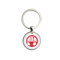 DIY Hapoel Beer Sheva Keychain Double sided Glass Keychain Photo Personalized Metal Keychain Customized Commemorative Gift