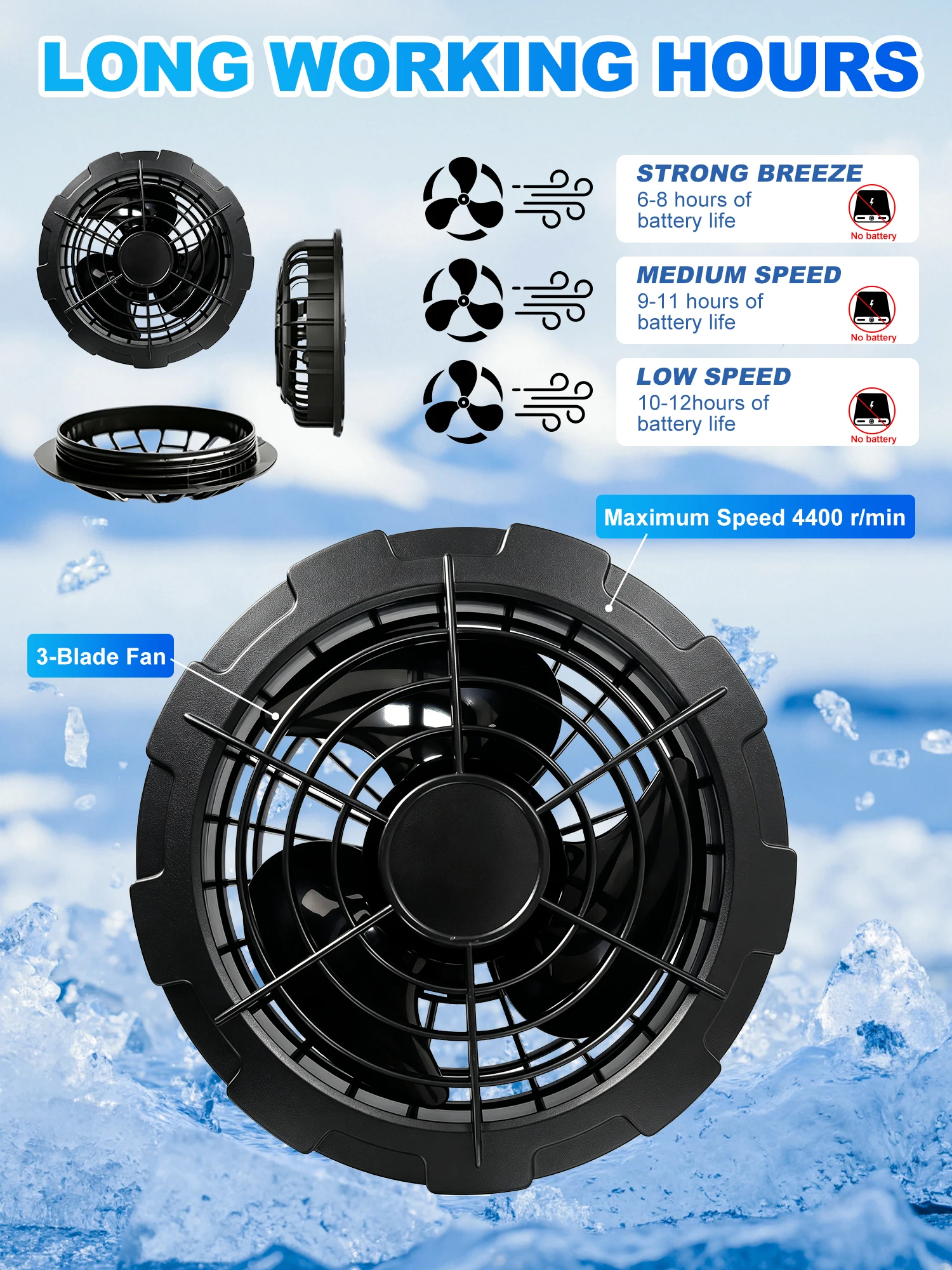 Fan Cooling Vest Wearable Cooling Clothes Air-conditioned Clothes Continuous Cooling 13 Hours for High Temperature Work Fishing