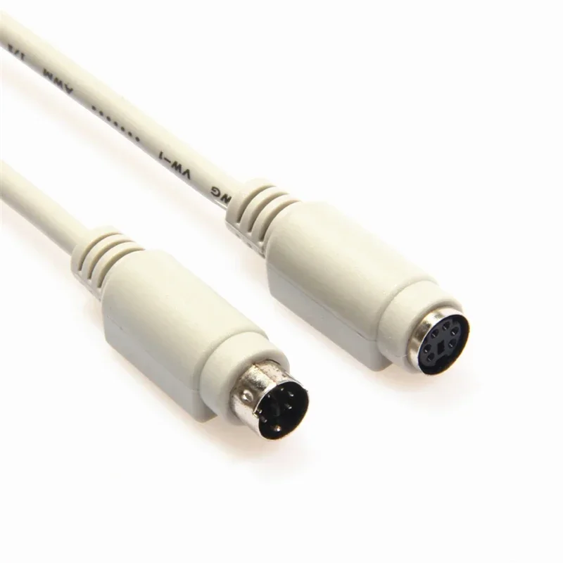 6 Pin PS2 PS/2 Male To Female Extender Cable Adapter Joiner Connector 6Pin Keyboard Mouse Extension Cable Wire