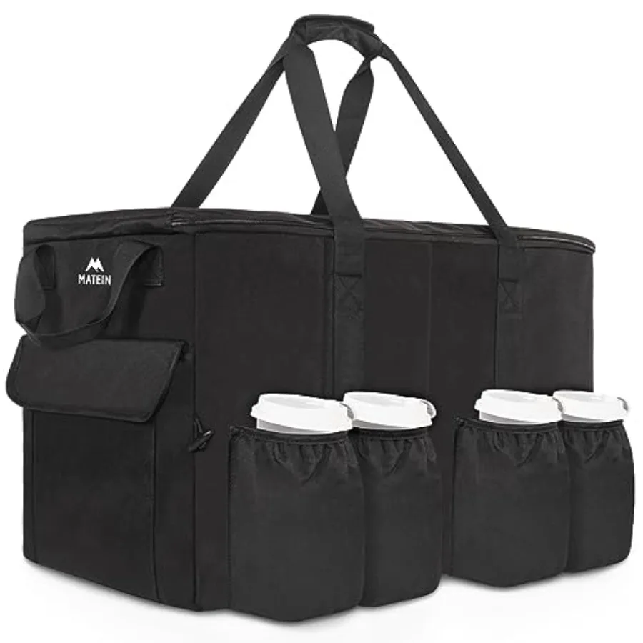 

Insulated Food Delivery Bag, XXXL Thermal Catering Bag for Hot and Cold Food, Water-Resistant Foldable Pizza Delivery Carriers