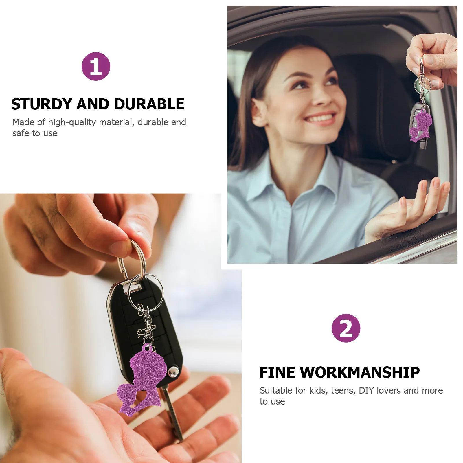 

Набор из 2 силиконовых форм для брелоков: многоразовые формы для эпоксидной смолы, модные украшения, формы для литья для творчества и рукоделия