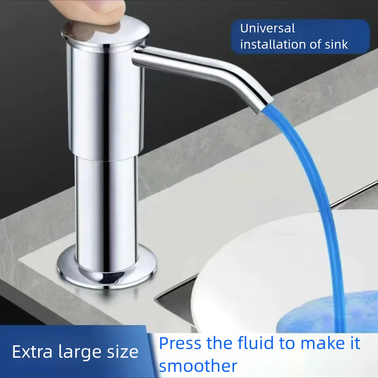 

Kitchen Sink Soap Dispenser, Dishwashing Liquid Press Extender, Household Vegetable Basin Detergent Press Extension Tube