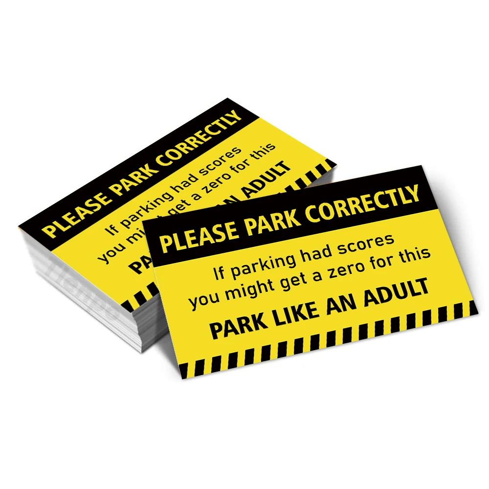 

50pcs,Funny Parking Cards "Please Park Correctly" 3.5 x 2inch Prank Cards,Prank Driving Fake Ticket,mini Portable Prank Props
