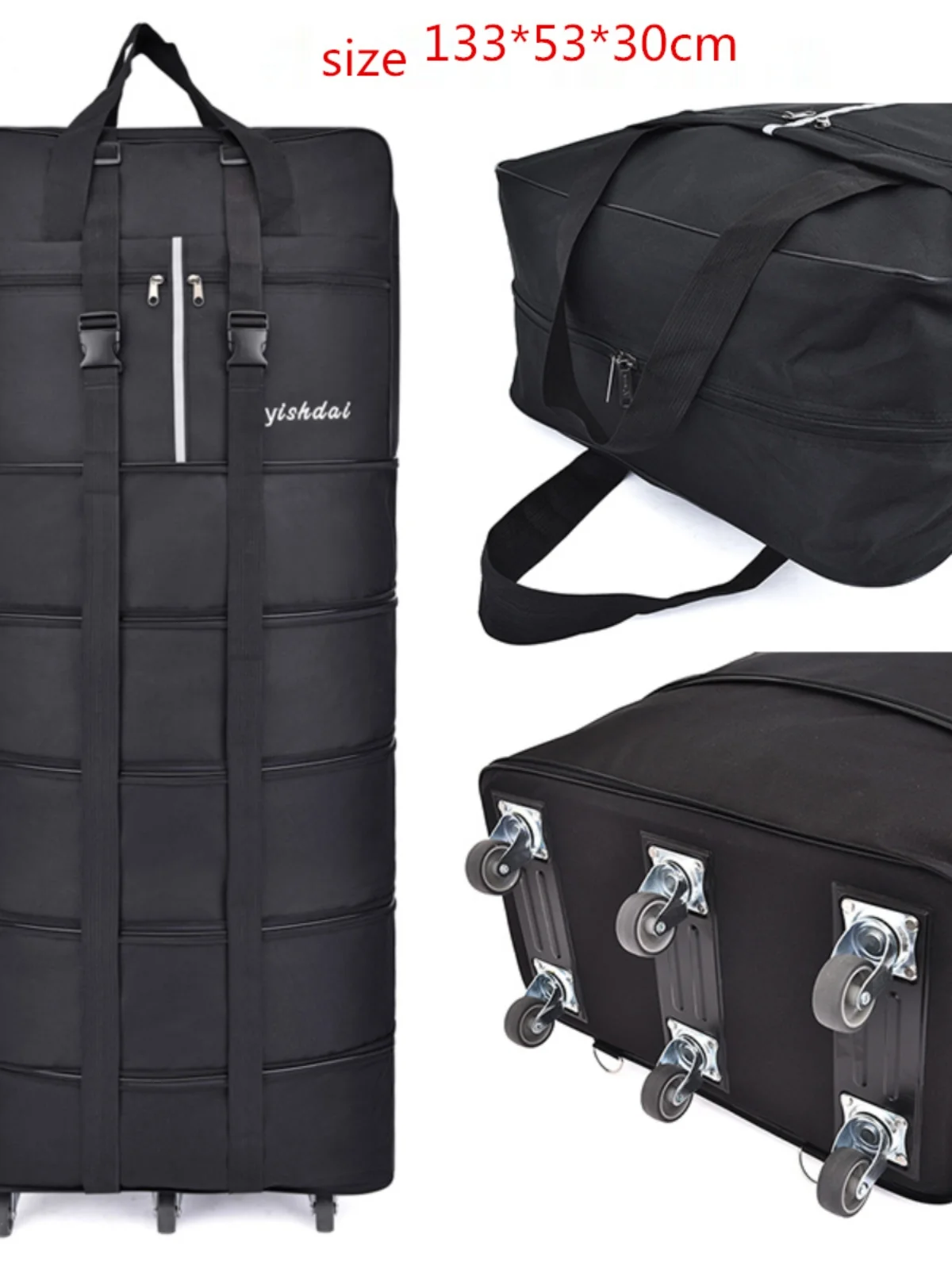 

Large Capaci Expandable Lage Bag Travel Bag with Universal Wheels Storage Box for Air Travel Faionable Ox Cloth