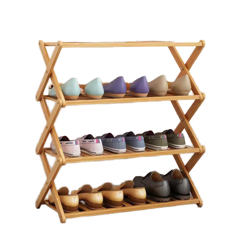 

Многоярусная складная бамбуковая полка для обуви на 3-8 ярусов, многофункциональный органайзер для хранения, отдельно стоящая подставка для обуви