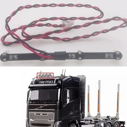 Symulacja LED metalowa pogotowie światło kopułowe dla 1/14 Tamiya RC ciężarówka samochód VOLVO FH16 56360 Diy części zabawki