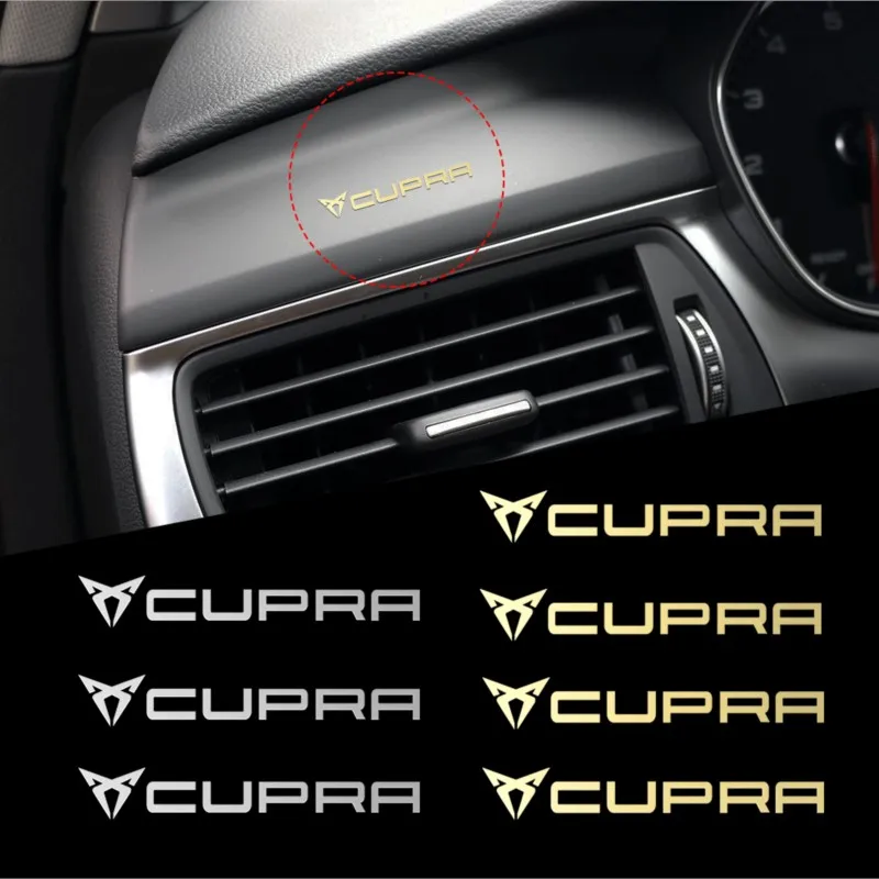 5/10pcs Car Metal Cupra Emblem Logo Decorative Stickers Auto Badge Decals Interior Accessories For Seat Cupra FR Ibiza Styling