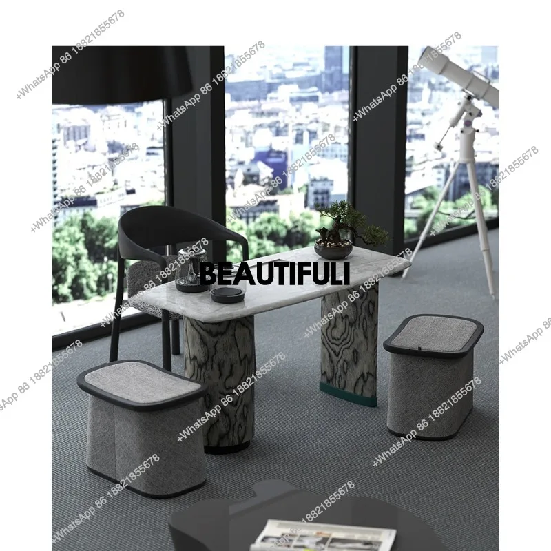 Solid wood office tea table and chair combination tea table small apartment household exquisite small tea table