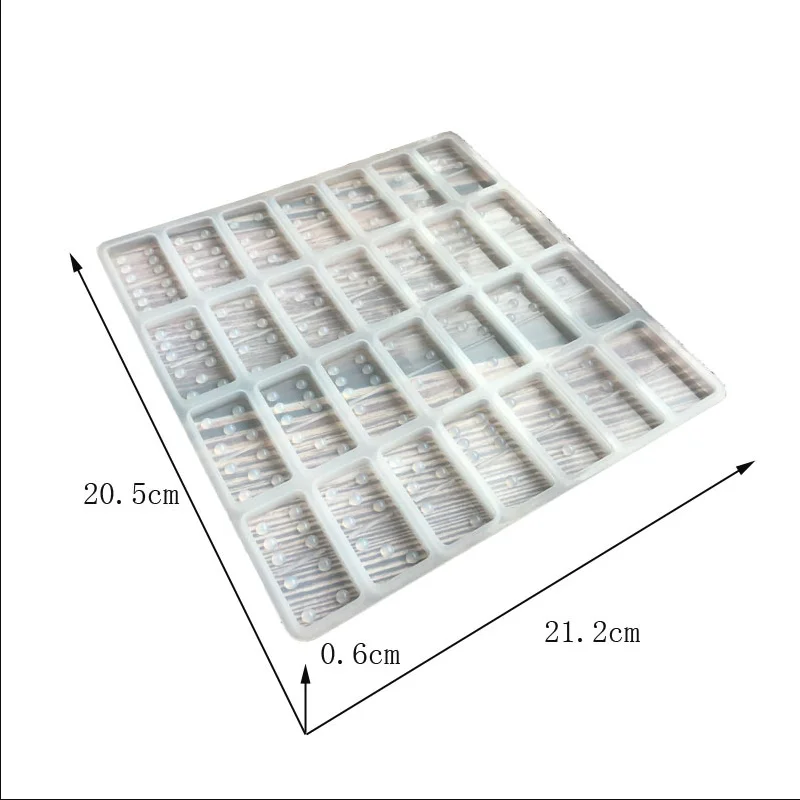 DIY Resin Dominoes Mirror Silicone Epoxy Mold Pai Gow Dominoes Silicone Mold