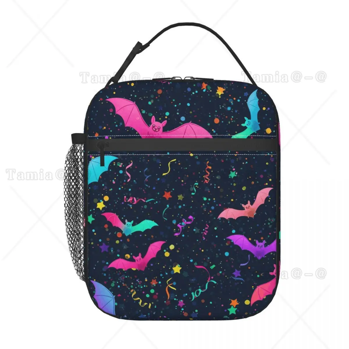 Bat Cloud Halloween Day Of The Dead Pattern Insulated Lunch Bag for Women Children Leakproof Food Boxes Thermal Lunch Box Tote