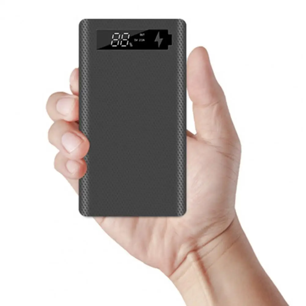 M6 Micro USB Type-C Power Bank Case DIY18650 Battery Charger Box with LCD Screen LED Light Shell Power Bank Accessoriesrs