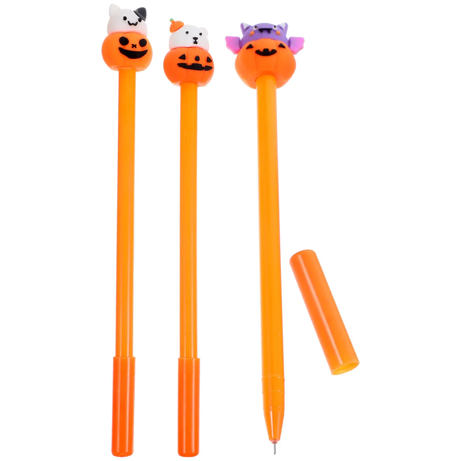 

3Pcs Kawaii Pumpkin Pens Halloween Themed Ballpoint Smooth Writing Comfortable Hold for Students Note Taking Gifts