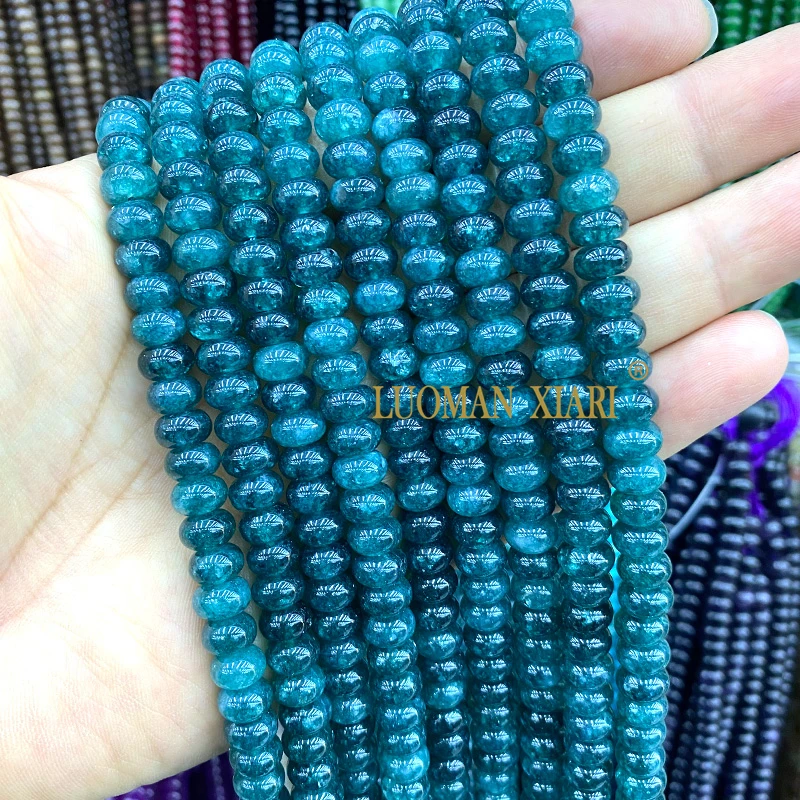 Großhandel Natürliche Stein-Rondelle 5x8MM Lavendel-Chalcedon-Abstandshalter-Perlen für Schmuckherstellung DIY-Armbänder Charms Zubehör – Detail 3