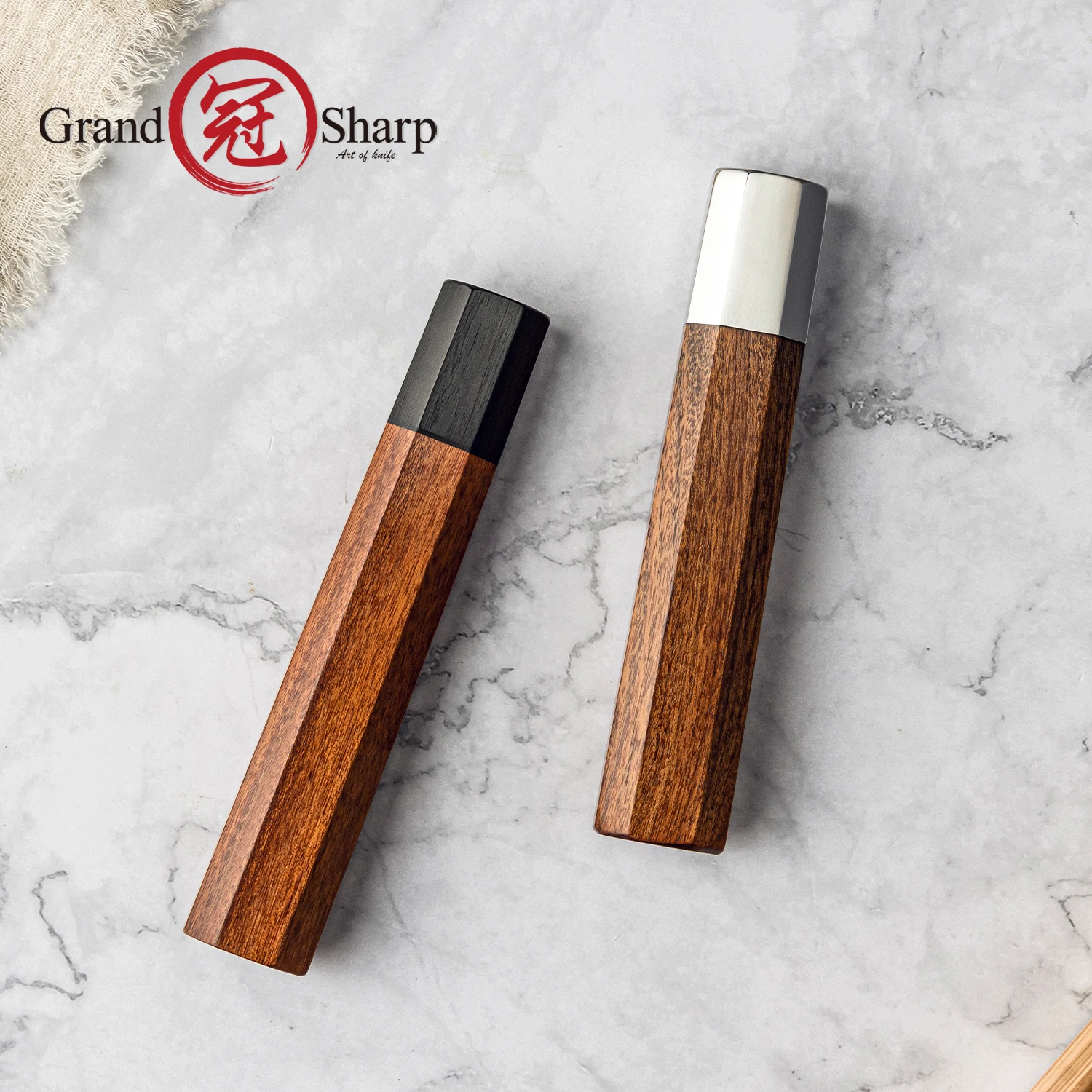 

DIY Knife Handle Kitchen Knife Parts ECO Friendly Natural African Wood Knife Making Details Accessories Octagonal Grandsharp