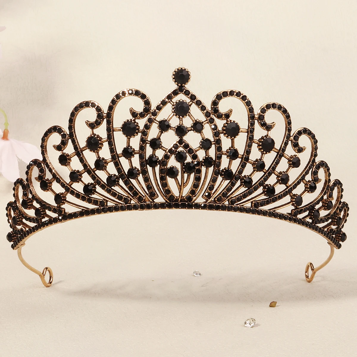 Fasce barocche Vintage diademi di cristallo corone copricapo da sposa gioielli per capelli per feste di matrimonio di Halloween corona di strass