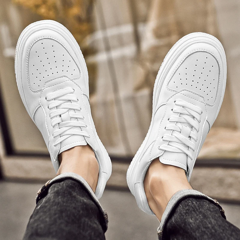 Man Lift Sneakers Men Booster Shoes Elevator Height Increase Insole 6cm Leisure Fashion Sports Plus Size 36-43