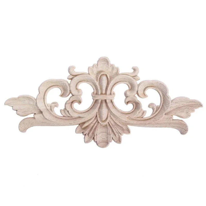 Furniture Decoration Applique Vintage Frame Decor Home decoration Carved Corner Classic wood durable Rubber wood