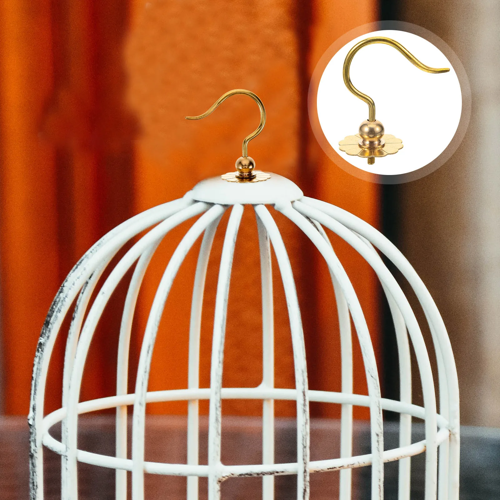 

2Pcs Cricket Cage Hanger Birdcage Accessories Exquisite Craftsmanship Compact Design Multi-Purpose Hook for Cage