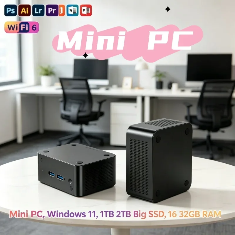 

High End I9-8950HK Mini PC Fast Boot Up Powerful Performance 1TB SSD Compact Desktop PC For Work Gaming Leisure