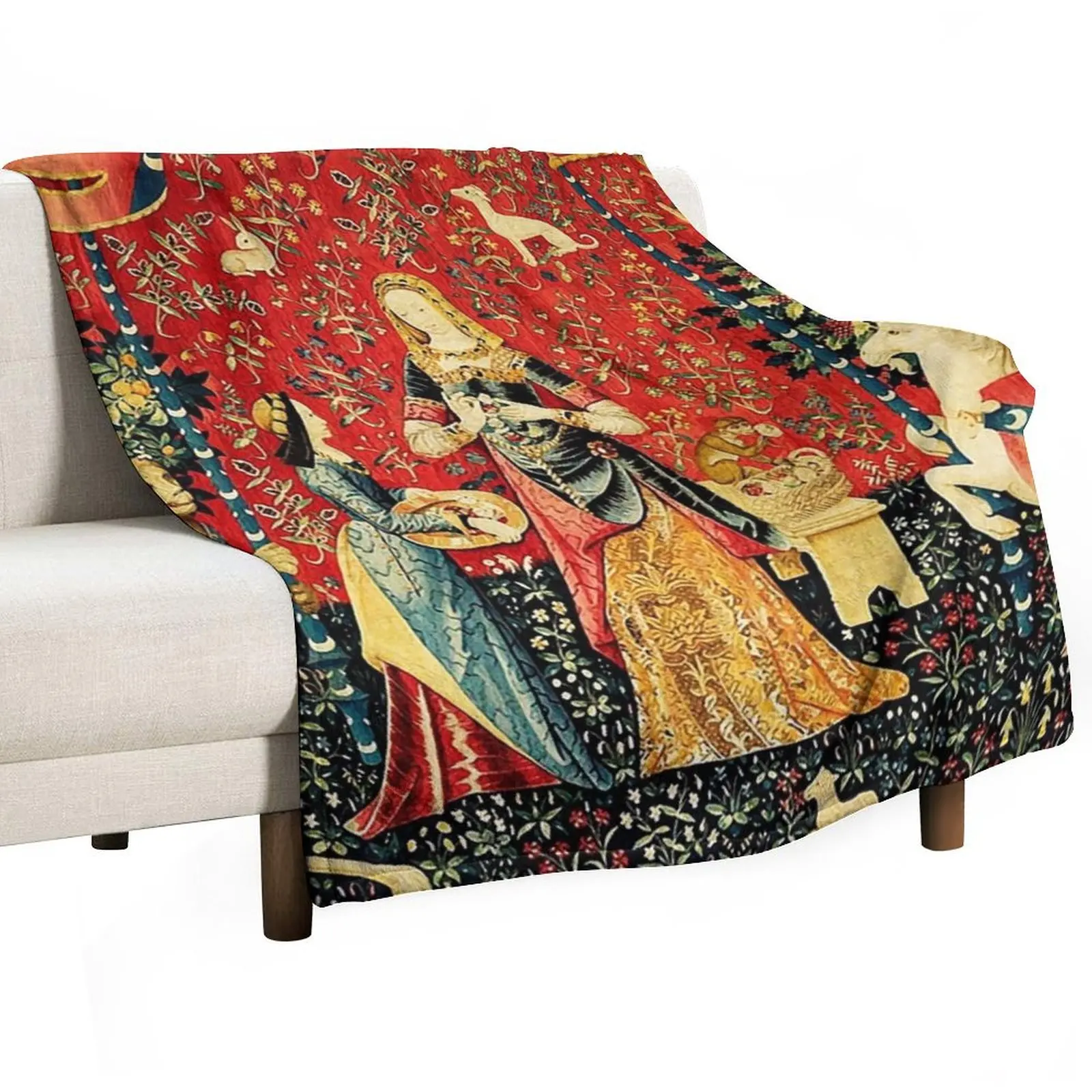 السيدة وحيد القرن: à Mon Seul Désir رمي بطانية أريكة رمي هدية شخصية متعددة الأغراض الشتاء أسرة البطانيات #3