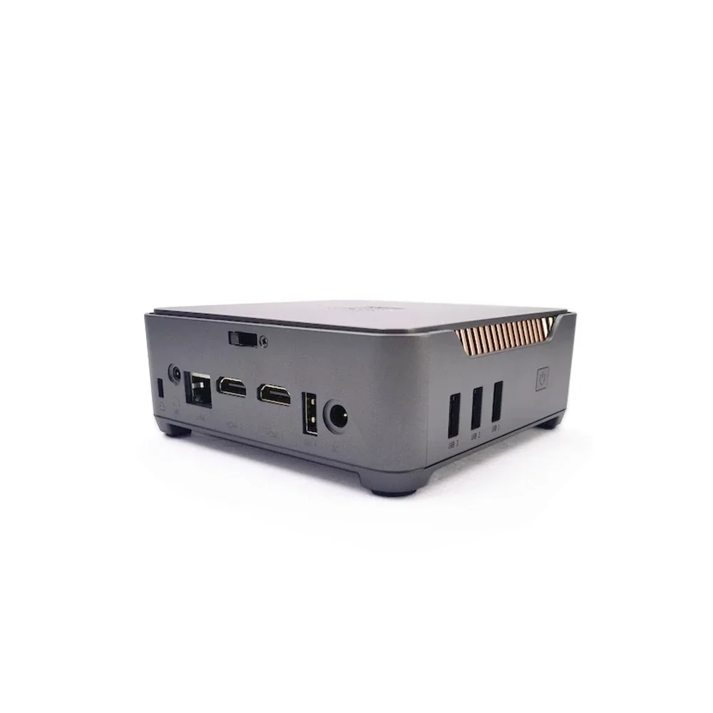 Mini PC GK3V Intel Celeron J4125, Façades Core DDR4, 8 Go, 128 Go, Windows 11 Desktop avec port HD VGA, 1000M LAN, BTéclairé