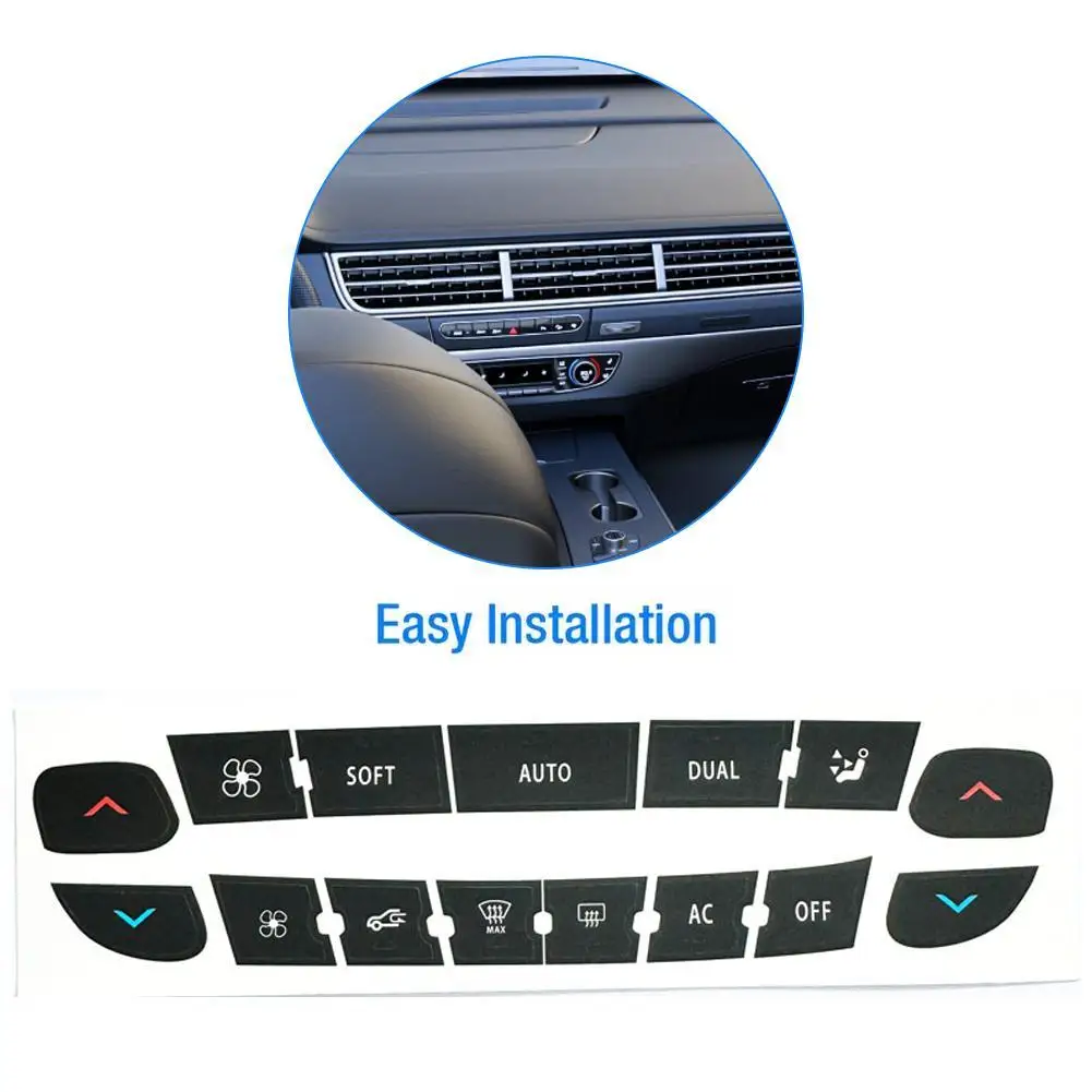 Button Repair Sticker For Renault Air Conditioning Control Panel For Renault Megane/ Master/ Scene Interior Decoration