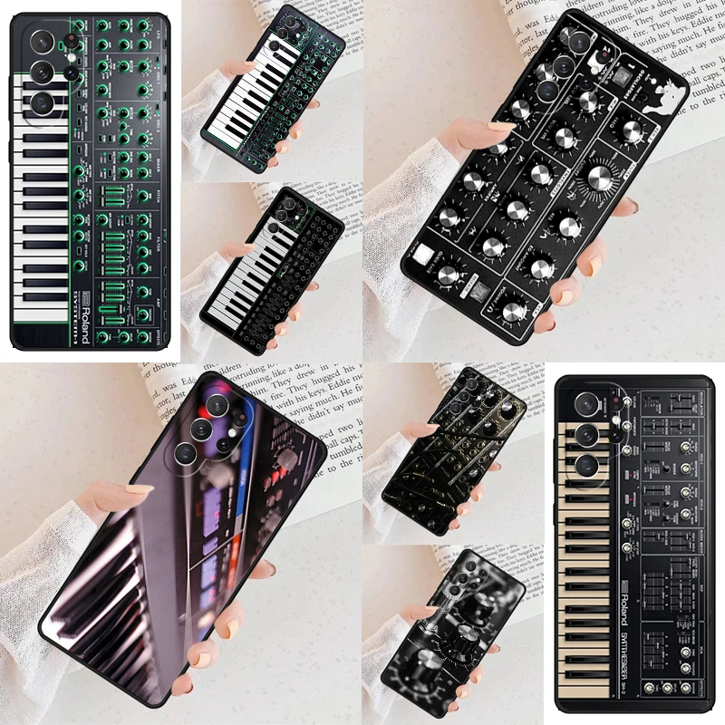 Synth Synthesizer Pattern Phone Case For Samsung Galaxy S24 S23 S22 S21 Ultra S10 Note 10 Pro S20 Plus FE S9 S8 Cover