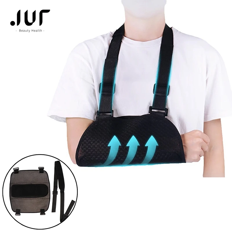 Draagbare Ademende Arm Sling Universele Ondersteuning Schouderband Brace Immobilisator Polsarm Dislocatie Protecter Vast Nieuw