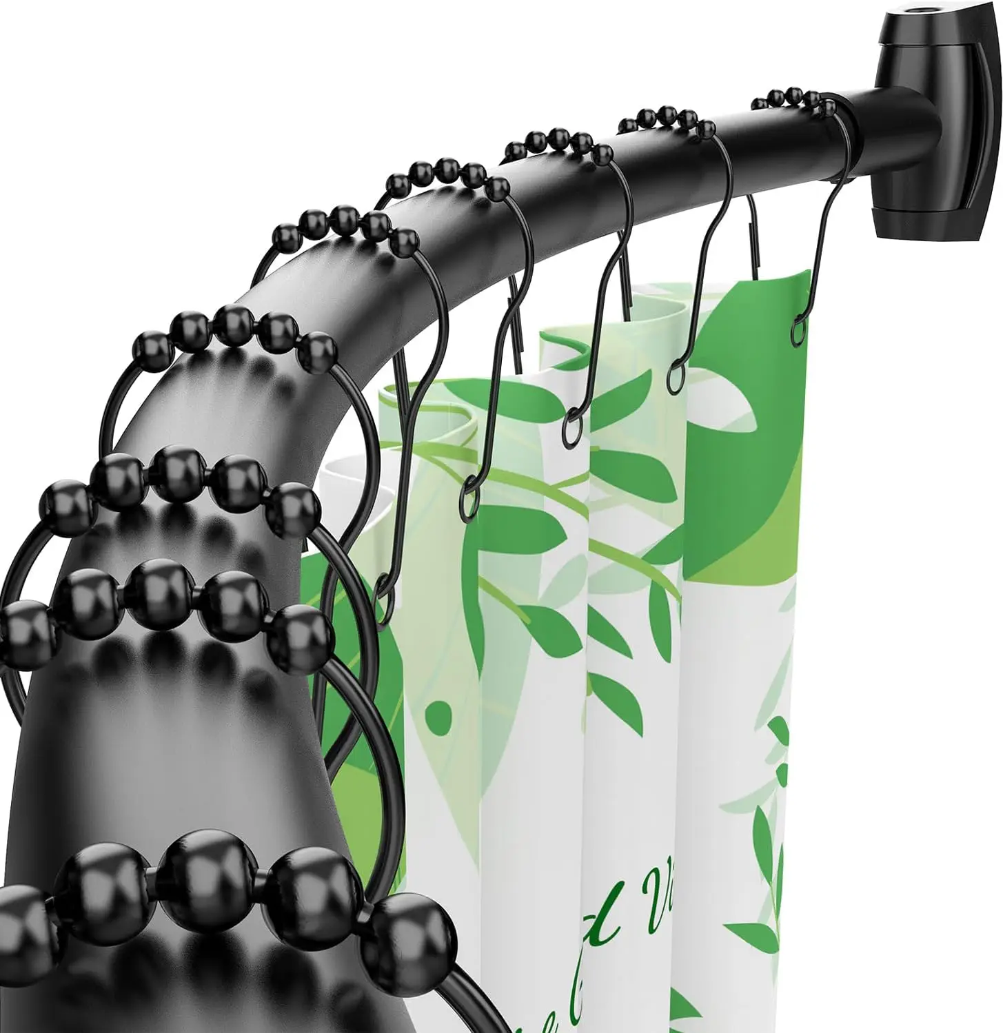 

Изогнутый карниз для душевой занавески, регулируемый 40-72 дюйма, алюминиевый карниз для душа 0,9 мм с поворотным механизмом