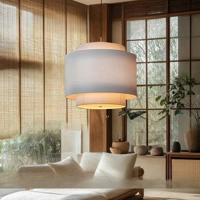 

Japanese-style wabi-**** wind restaurant chandelier B & B teahouse hot pot shop catering private room lamp zen tea room fabric