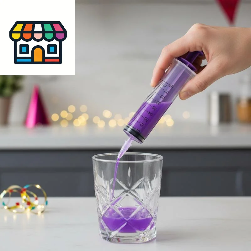 Multipurpose Industrial Syringe 60ml 100ml Colored Push-Rod Ring for Glue Injection, Liquid Transfer & Craft DIY