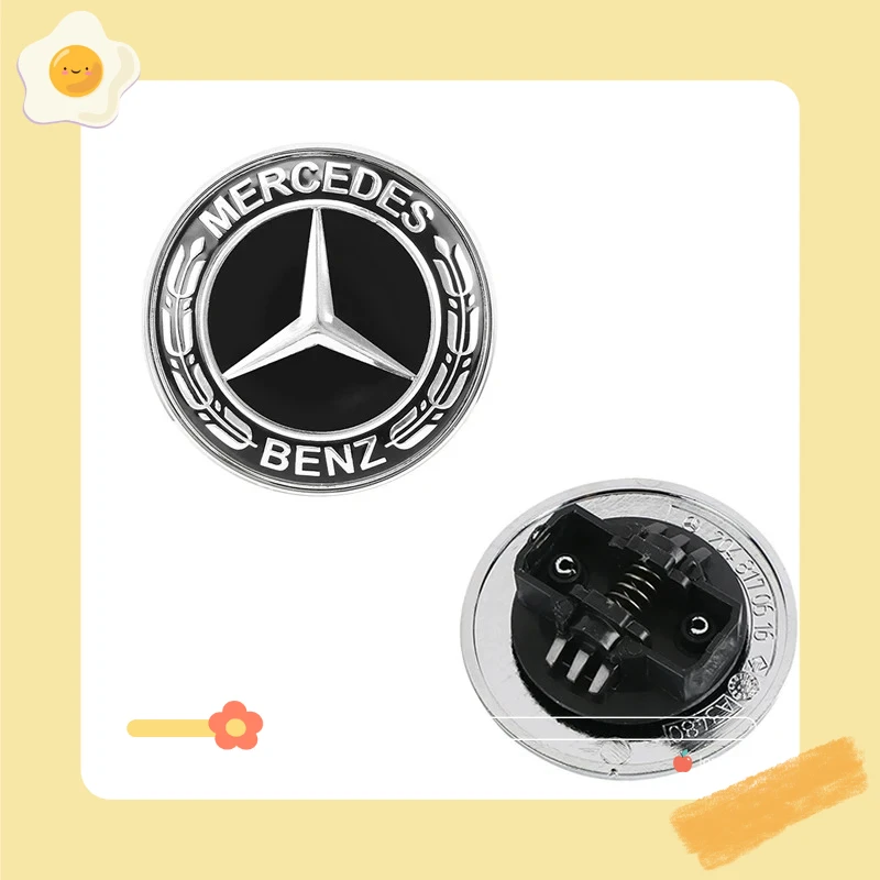 

57 мм эмблема на капоте автомобиля, эмблема на капот, наклейки для Mercedes Benz C200 C260 W108 W124 W126 W140 W169 CLK CLG GLS X253 W169