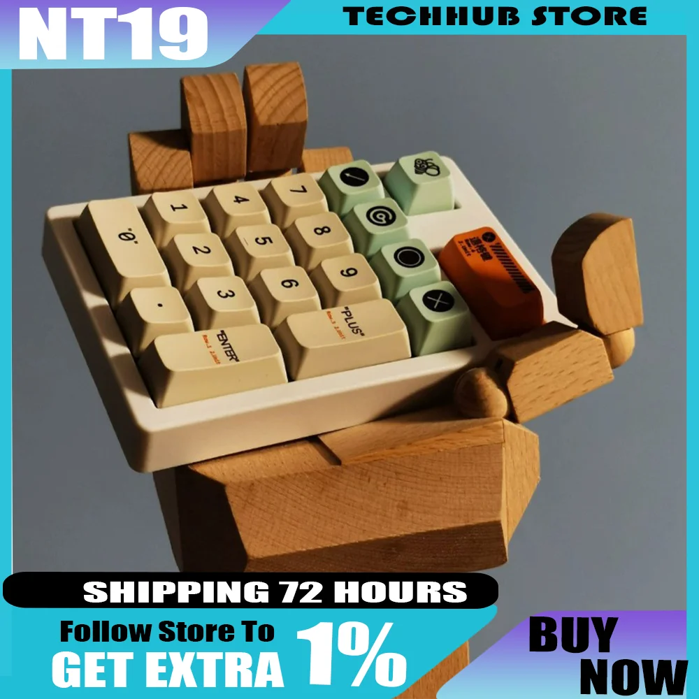 

Next Time Nt19 Pad Keypad Mini Keyboard 3 Mode Bluetooth Wireless Customized Keyboard Gamer Numpad Pc Accessories E-sports Gifts