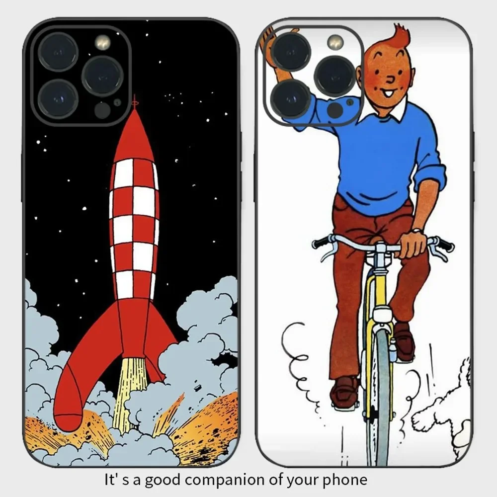 F-Funny The Adventures Of T-tintins Phone Case For IPhone16 15 14 13 12 Mini 11 Pro XS Max X XR SE5 6 7 8 Plus Soft Silicone Co