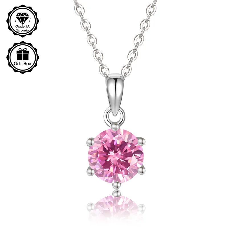 

Рождественский подарок для женщин, 1-каратное колье с цирконием, украшения для женщин, гипоаллергенное колье, ювелирные изделия высокого качества