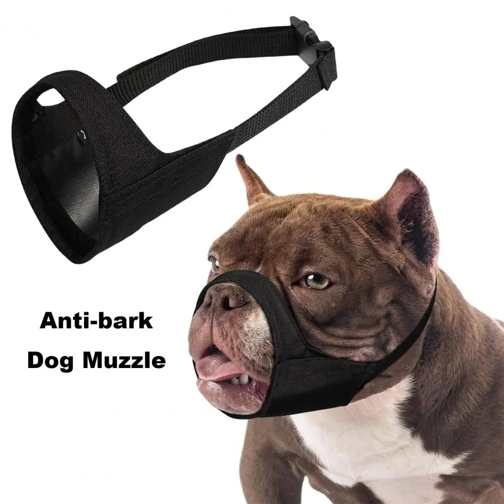 Breed Dog Muzzle Dog Muzzle Breathable Mesh Soft Nylon Mesh Dog Muzzle for Medium Short Snout Dogs Anti-slip Strap for American