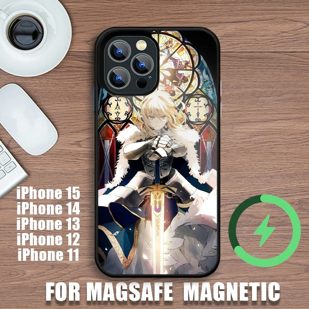 Fate Grand Order Game Phone Case For iPhone 11 12 13 14 15 Plus Pro Max Charging Magsafe Magnetic Wireless Cover