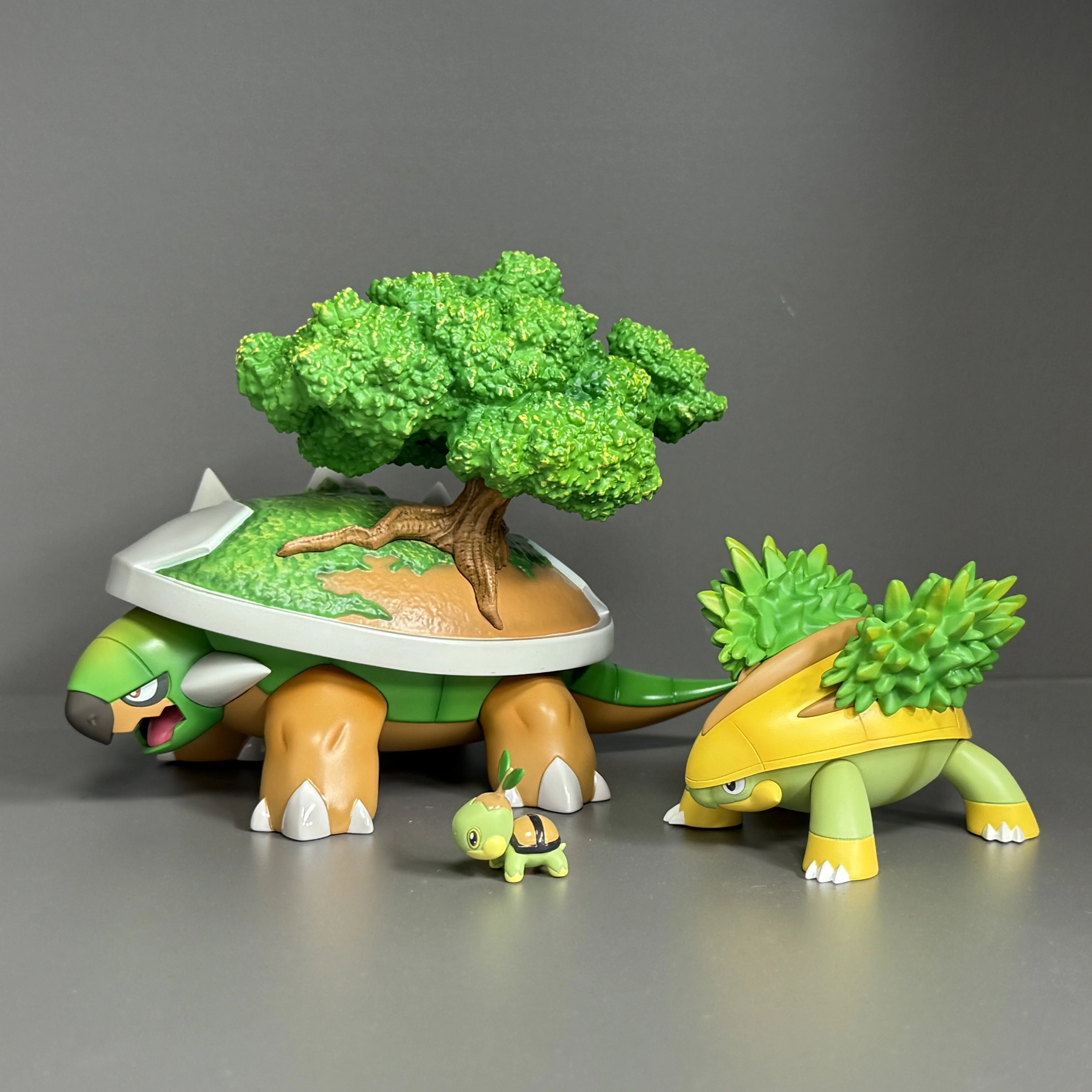 

Turtwig to Torterra Evolution 2D Cartoon Model Collectible Action Figure Forest Turtle Theme Home Decor & Gifting Item
