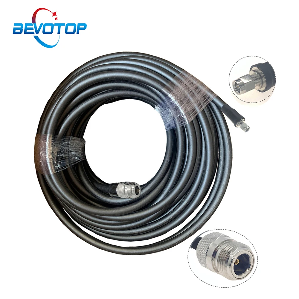 Cable SMA macho a N hembra LMR400, extensión de Radio WIFI, puente en espiral para amplificador celular 4G LTE, amplificador de señal de teléfono móvil